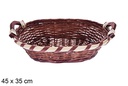 Cesta ovalada caoba Avelia 45x35 cm