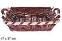 Cesta rectangular caoba Avelia 47x37 cm
