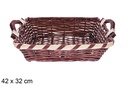 Cesta rectangular caoba Avelia 42x32 cm