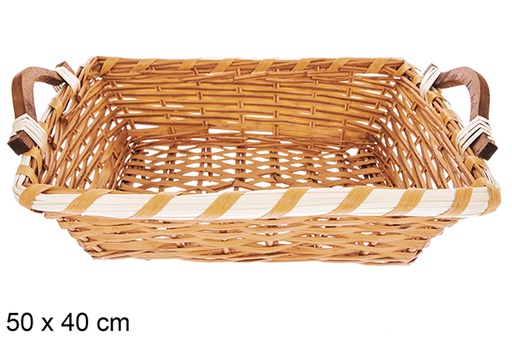 [123652] Avelia rectangular honey basket 50x40 cm
