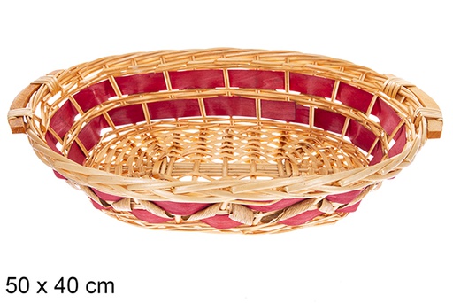 [123659] Panier ovale bicolore Floir 50x40 cm