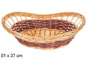 Cesta ovalada miel/caoba Lexira 51x37 cm