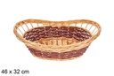 Cesta ovalada miel/caoba Lexira 46x32 cm
