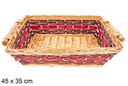Cesta rectangular bicolor Selvionte 45x35 cm