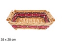 Cesta rectangular bicolor Selvionte 35x25 cm