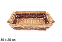 Cesta rectangular miel/caoba Selvionte 35x25 cm