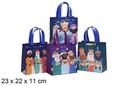 Bolsa poliéster regalo Navidad decorada reyes magos 23x22x11 cm