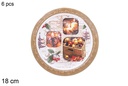Pack 6 platos papel decorado Bolas Navidad 18 cm