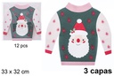 Pack 12 servilletas 3 capas con forma Jesey navidad 33x32 cm