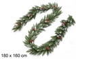 Rama verde/blanca decorativa Navidad 180x160 cm