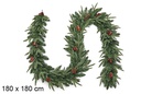 Rama verde decorativa Navidad 180x180 cm