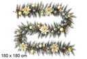 Rama verde/oro decorativa Navidad 180x180 cm