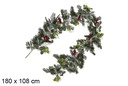 Rama verde decorativa Navidad 180x108 cm