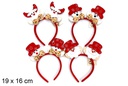 Diadema Navidad surtidos 19x16 cm