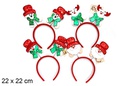 Diadema Navidad surtidos 22x22 cm