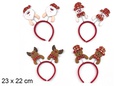 Diadema Navidad surtidos 23x22 cm