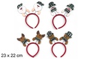 Diadema Navidad surtidos 23x22 cm