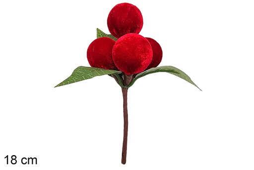 [123845] Red branch 18 cm