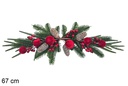 Rama pino natura/frutos rojo 67 cm