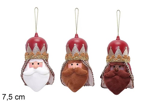 [123849] Assortiment de pendentifs Trois Rois 7,5 cm-1