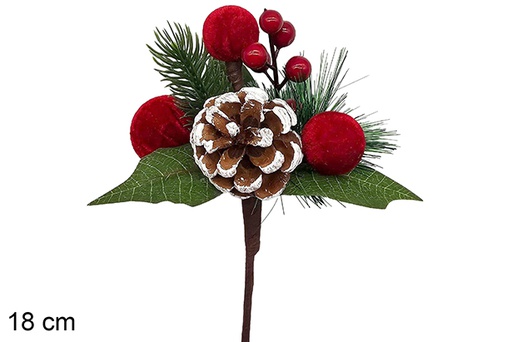 [123852] Branche de pin de Noël 18 cm