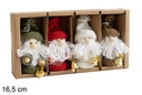 Pack 4 colgantes enanos Navidad 16.5 cm