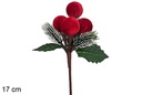 Rama roja navidad 17 cm