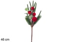 Rama verde/roja navidad 46 cm
