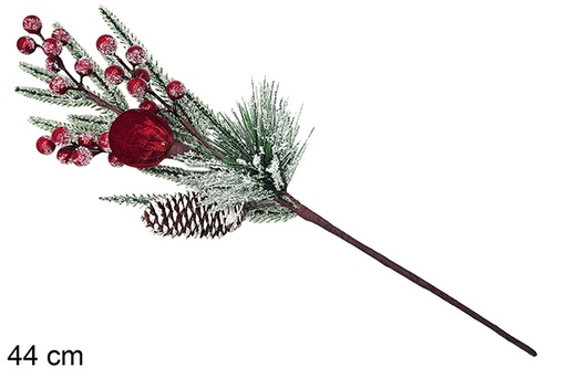 [123863] Ramo de Natal nevado de 44 cm