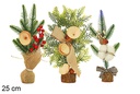 Planta Navidad base lino 25 cm