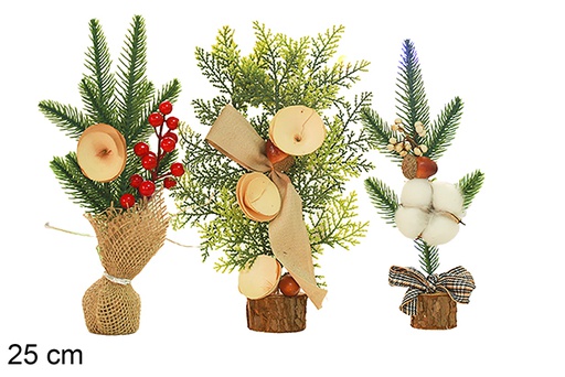 [123874] Christmas plant in linen base 25 cm