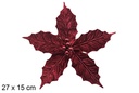 Flor roja Navidad 27x15 cm