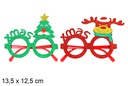 Gafas decoradas Navidad surtidas 13.5x12.5 cm