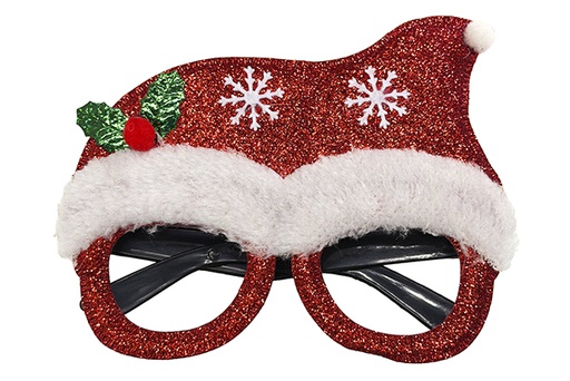 [123889] Lunettes chapeau de Noël 14x12cm