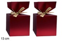 Set 2 cajas roja Navidad 13cm