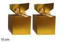 Set 2 cajas oro Navidad 10cm
