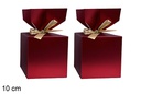 Set 2 cajas roja Navidad 10cm