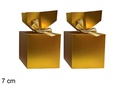 Set 2 cajas oro Navidad 7cm