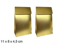 Set 2 bolsas oro de regalo Navidad 11x8x4.5 cm