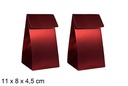 Set 2 bolsas roja de regalo Navidad 11x8x4.5 cm