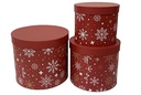 Pack 3 cajas cartón Navidad decorada 23x19.5 cm-2