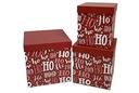 Pack 3 cajas cartón Navidad decorada 21x21x21 cm-2