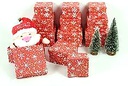 Pack 3 cajas cartón Navidad decorada 13.5x13.5x8 cm-2