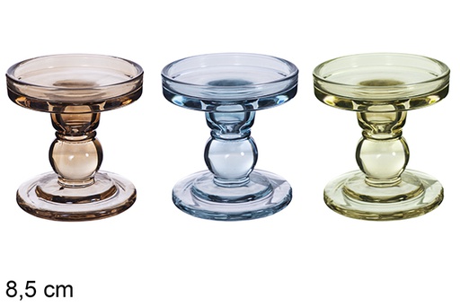 [123988] Castiçal em tons quentes, 8.5cm