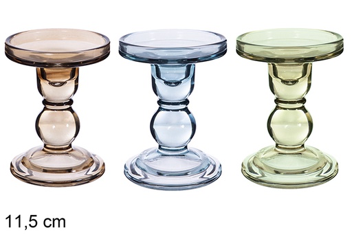 [123989] bougeoir aux couleurs chaudes 11.5cm