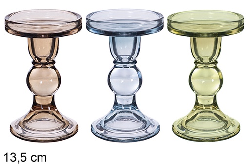 [123990] Warm colors candle holder 13.5cm