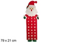 Calendario adviento papa noel 79X21cm