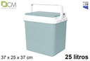 Nevera azul pizarra tapa plana 25 l.