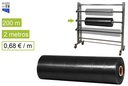 Bobina Tubo Film Negra 200m, 2m (ancho) 58 kg