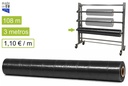 Bobina Tubo Film Negra 108m , 3m (ancho) 66 kg